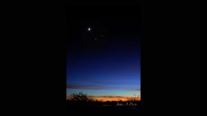 Moon-Venus-Jupiter over Tucson